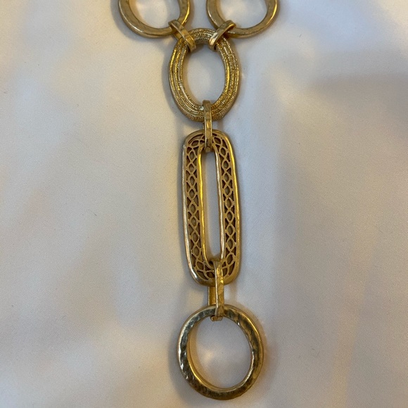 NWT Chico’s Long Matte Gold Heavyweight Necklace - Picture 5 of 9